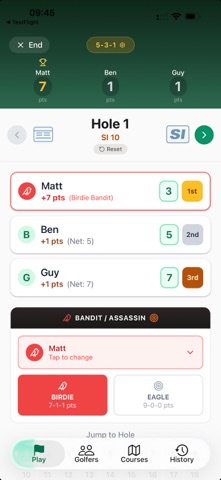 531 Golf hole scoring
